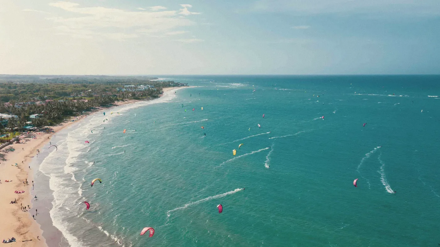 Kite Beach in Cabarete from above